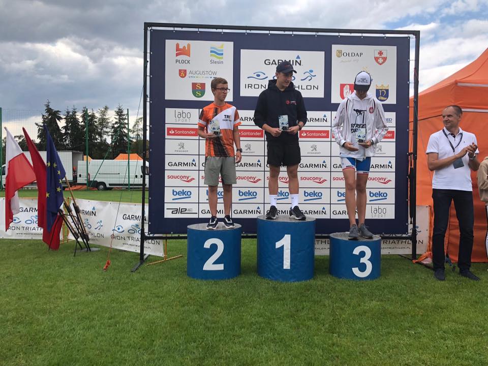 Bastian podium Garmin Triathlon Chodziez